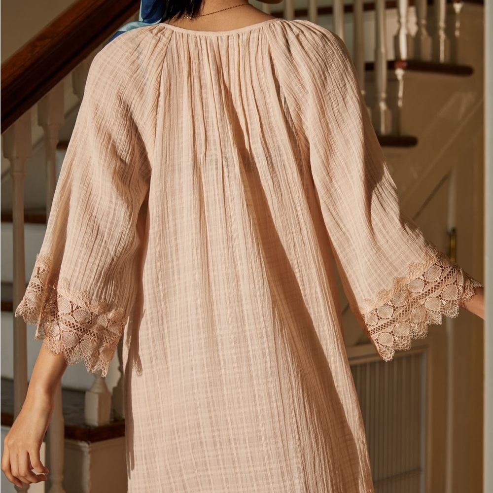 Elegant Lace Tunic Lounge Dress - Picture 3 of 8